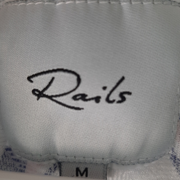 Rails Revolve Hunter white blush patriot plaid button down shirt medium - Picture 5 of 10